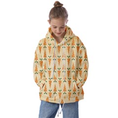 Patter-carrot-pattern-carrot-print Kids  Oversized Hoodie