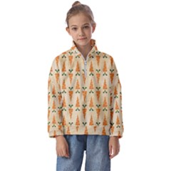 Patter-carrot-pattern-carrot-print Kids  Half Zip Hoodie