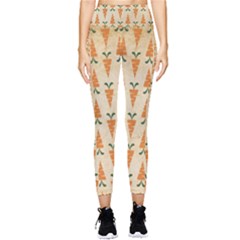 Patter-carrot-pattern-carrot-print Pocket Leggings 