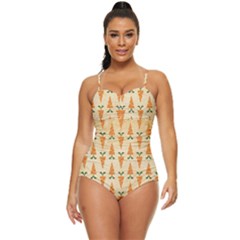 Patter-carrot-pattern-carrot-print Retro Full Coverage Swimsuit