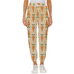 Patter-carrot-pattern-carrot-print Women s Cropped Drawstring Pants