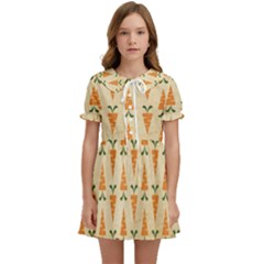 Patter-carrot-pattern-carrot-print Kids  Sweet Collar Dress