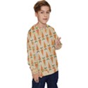 Patter-carrot-pattern-carrot-print Kids  Crewneck Sweatshirt View3