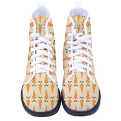 Patter-carrot-pattern-carrot-print Men s High-Top Canvas Sneakers
