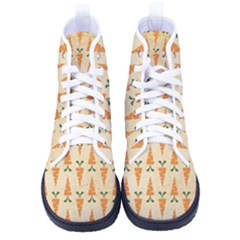 Patter-carrot-pattern-carrot-print Kid s High-Top Canvas Sneakers