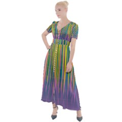 Background-colorful-texture-bright Button Up Short Sleeve Maxi Dress