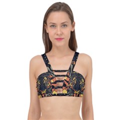 Tiger-predator-abstract-feline Cage Up Bikini Top