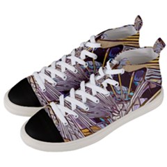 Abstract-drawing-design-modern Men s Mid-top Canvas Sneakers by Cowasu