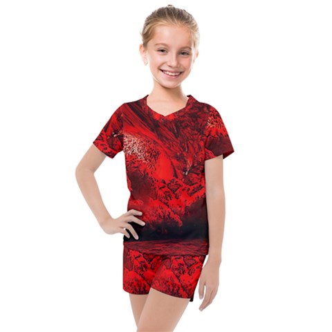 Planet-hell-hell-mystical-fantasy Kids  Mesh T-shirt And Shorts Set by Cowasu