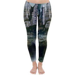 Sea-island-castle-landscape Classic Winter Leggings by Cowasu