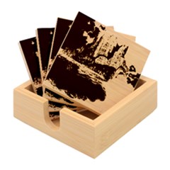 Sea-island-castle-landscape Bamboo Coaster Set