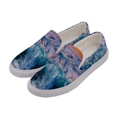 Sea-waves-ocean-water-beach-surf Women s Canvas Slip Ons by Cowasu