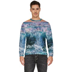 Sea-waves-ocean-water-beach-surf Men s Fleece Sweatshirt by Cowasu