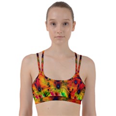 Color-background-structure-lines Line Them Up Sports Bra by Cowasu