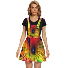 Color-background-structure-lines Apron Dress by Cowasu