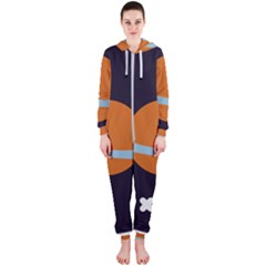 Planet-orbit-universe-star-galaxy Hooded Jumpsuit (ladies)