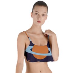 Planet-orbit-universe-star-galaxy Layered Top Bikini Top  by Cowasu