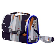 Rocket-space-universe-spaceship Satchel Shoulder Bag by Cowasu