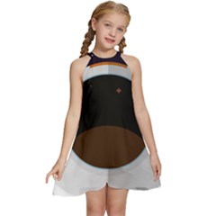 Astronaut-space-astronomy-universe Kids  Halter Collar Waist Tie Chiffon Dress by Cowasu