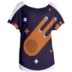 Meteor-meteorite-space-comet Women s Oversized T-shirt by Cowasu
