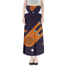 Meteor-meteorite-space-comet Full Length Maxi Skirt by Cowasu