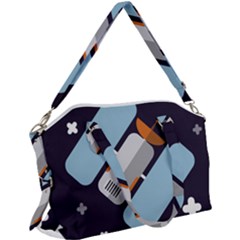 Satellite-machine-space-dark Canvas Crossbody Bag by Cowasu