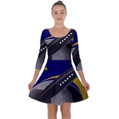 Science-fiction-sci-fi-sci-fi-logo Quarter Sleeve Skater Dress