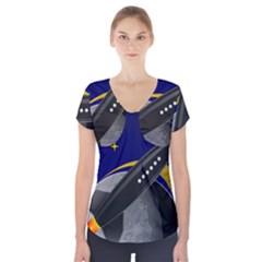 Science-fiction-sci-fi-sci-fi-logo Short Sleeve Front Detail Top