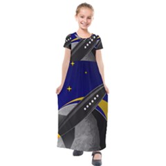 Science-fiction-sci-fi-sci-fi-logo Kids  Short Sleeve Maxi Dress