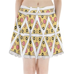 Pizza-slice-food-italian Pleated Mini Skirt