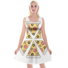 Pizza-slice-food-italian Reversible Velvet Sleeveless Dress