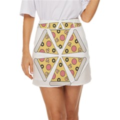 Pizza-slice-food-italian Mini Front Wrap Skirt by Sarkoni