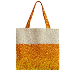 Bubble-beer Zipper Grocery Tote Bag by Sarkoni