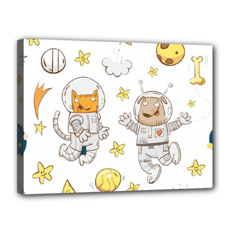 Astronaut-dog-cat-clip-art-kitten Canvas 16  X 12  (stretched)