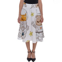 Astronaut-dog-cat-clip-art-kitten Perfect Length Midi Skirt