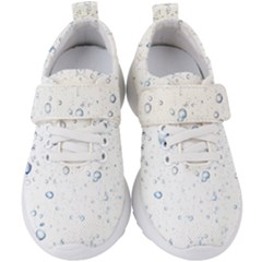 Blue Oxygen-bubbles-in-the-water Kids  Velcro Strap Shoes