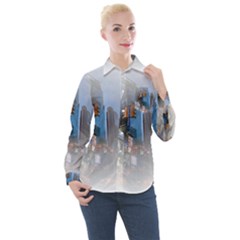 New York City Women s Long Sleeve Pocket Shirt