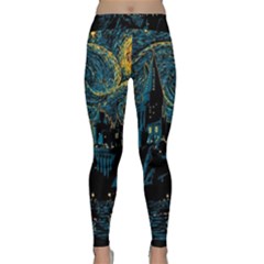 Castle Starry Night Van Gogh Parody Classic Yoga Leggings