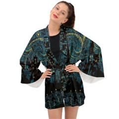 Castle Starry Night Van Gogh Parody Long Sleeve Kimono