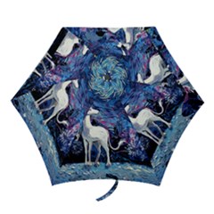 Unicorn Starry Night Print Van Gogh Mini Folding Umbrellas