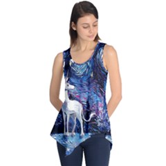 Unicorn Starry Night Print Van Gogh Sleeveless Tunic