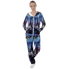 Castle Starry Night Print Van Gogh Parody Women s Tracksuit