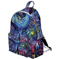 Castle Starry Night Print Van Gogh Parody The Plain Backpack by Sarkoni