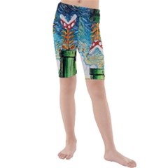 Game Starry Night Doctor Who Van Gogh Parody Kids  Mid Length Swim Shorts