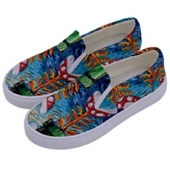 Game Starry Night Doctor Who Van Gogh Parody Kids  Canvas Slip Ons by Sarkoni