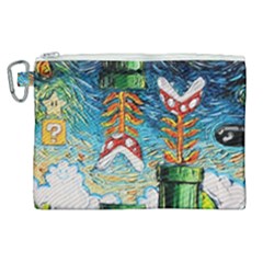 Game Starry Night Doctor Who Van Gogh Parody Canvas Cosmetic Bag (xl) by Sarkoni