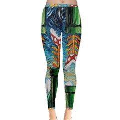 Game Starry Night Doctor Who Van Gogh Parody Inside Out Leggings by Sarkoni