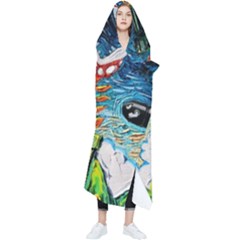 Game Starry Night Doctor Who Van Gogh Parody Wearable Blanket by Sarkoni