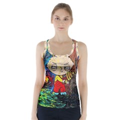 Cartoon Starry Night Vincent Van Gogh Racer Back Sports Top