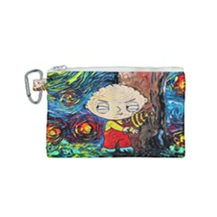 Cartoon Starry Night Vincent Van Gogh Canvas Cosmetic Bag (small) by Sarkoni